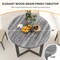 Rubber Wood Farmhouse Dining Table with Wing-Shaped Pedestal Base